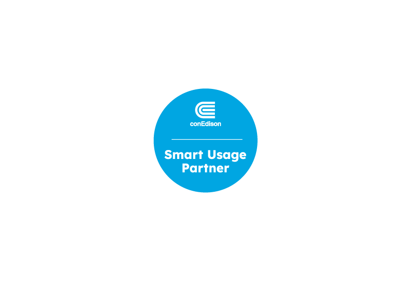 Smart Usage Partner badge from Con Edison for energy efficiency rewards.